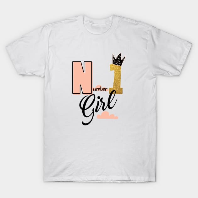 Number one Girl T-Shirt by Andreeastore  